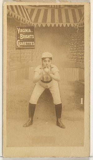 Card 1, from the Girl Baseball Players series (N48, Type 2) for Virginia Brights Cigarettes