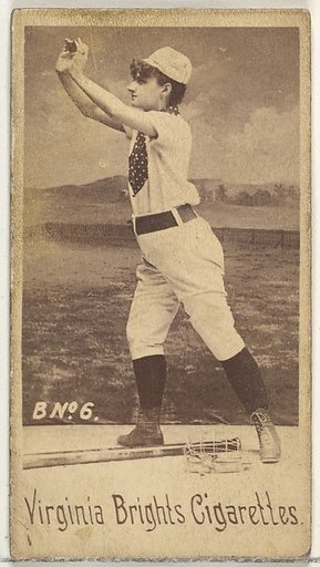 Card 6, from the Girl Baseball Players series (N48, Type 1) for Virginia Brights Cigarettes