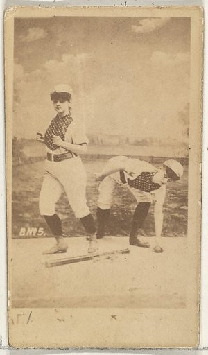 Card 5, from the Girl Baseball Players series (N48, Type 1) for Virginia Brights Cigarettes