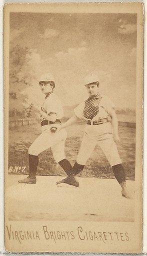 Card 7, from the Girl Baseball Players series (N48, Type 1) for Virginia Brights Cigarettes