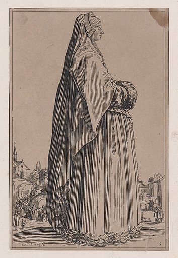 Copy of La Dame Coiffée d'un Grand Voile et a la Robe Bordée de Fourrures (The Lady Wearing a Long Veil and a Fur-Lined Robe), from "La Noblesse" (The Nobility)