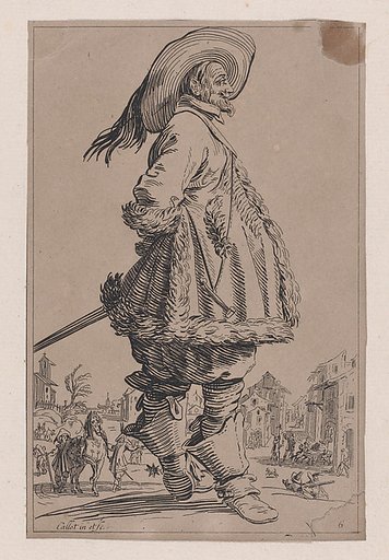 Copy of Le Gentilhomme au Manteau Bordé de Fourrures Tenant ses Mains Derrière le Dos (The Gentleman with a Fur-Lined Mantle Holding His Hands Behind his Back), from "La Noblesse" (The Nobility)