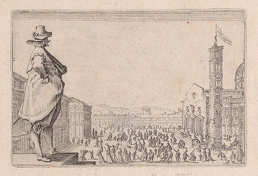 La Place du Dome, a Florence (The Piazza del Duomo, in Florence), from "Les Caprices" Series B, The Nancy Set