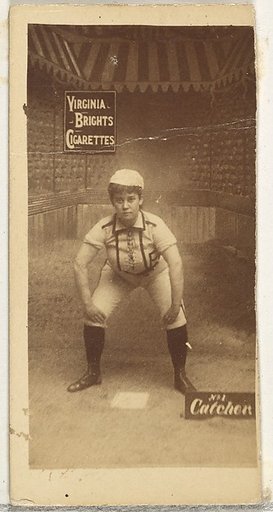 Catcher, from the Girl Baseball Players series (N48, Type 2) for Virginia Brights Cigarettes