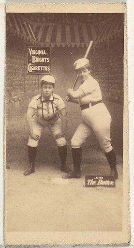 The Batter, from the Girl Baseball Players series (N48, Type 2) for Virginia Brights Cigarettes