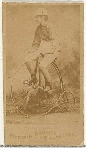 Card 3, from the Girl Cyclists series (N49) for Virginia Brights Cigarettes