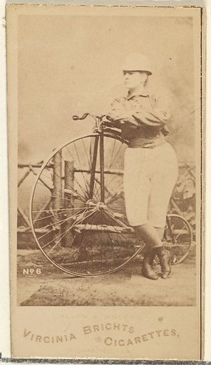 Card 6, from the Girl Cyclists series (N49) for Virginia Brights Cigarettes
