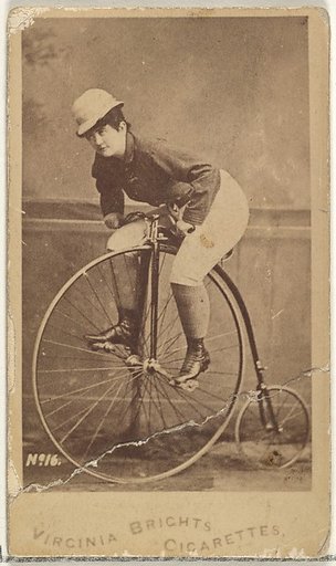 Card 16, from the Girl Cyclists series (N49) for Virginia Brights Cigarettes