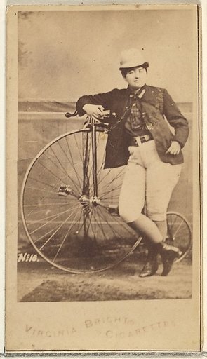Card 18, from the Girl Cyclists series (N49) for Virginia Brights Cigarettes