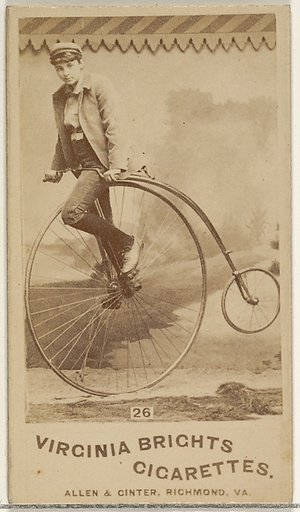 Card 26, from the Girl Cyclists series (N49) for Virginia Brights Cigarettes