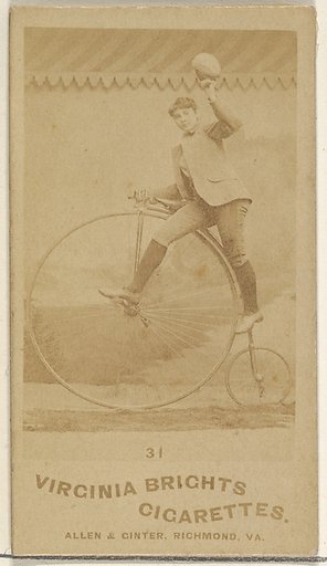 Card 31, from the Girl Cyclists series (N49) for Virginia Brights Cigarettes