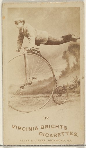 Card 32, from the Girl Cyclists series (N49) for Virginia Brights Cigarettes