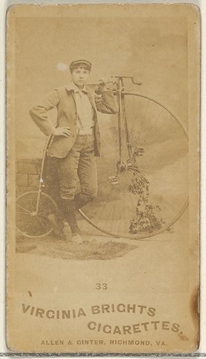 Card 33, from the Girl Cyclists series (N49) for Virginia Brights Cigarettes