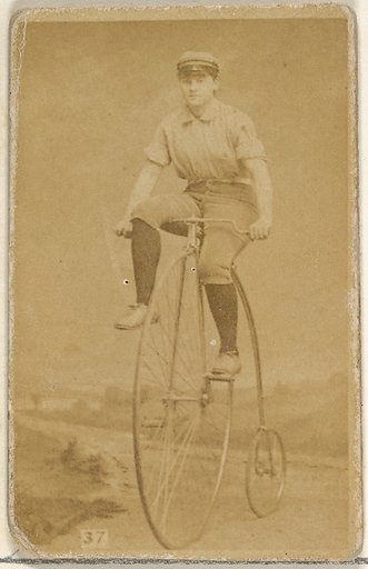 Card 37, from the Girl Cyclists series (N49) for Virginia Brights Cigarettes