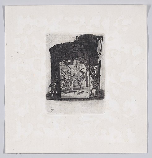 Reverse Copy of Jésus est Battu de Verges pièce appelée aussi La Flagellation (The Flagellation), from La Petite Passion (The Little Passion)