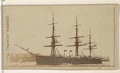 General Admiral, Russia, from the Famous Ships series (N50) for Virginia Brights Cigarettes
