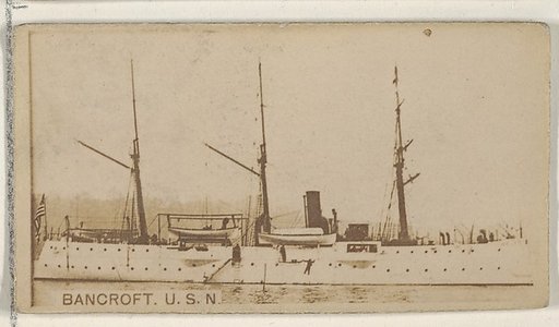 Bancroft, U.S.N., from the Famous Ships series (N50) for Virginia Brights Cigarettes