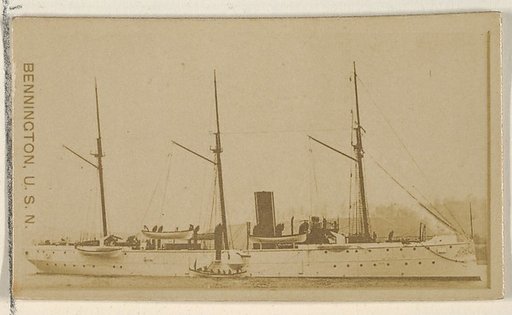 Bennington, U.S.N., from the Famous Ships series (N50) for Virginia Brights Cigarettes