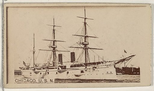 Chicago, U.S.N., from the Famous Ships series (N50) for Virginia Brights Cigarettes