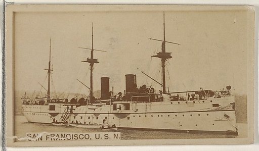 San Francisco, U.S.N., from the Famous Ships series (N50) for Virginia Brights Cigarettes