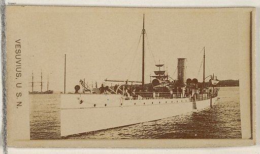 Vesuvius, U.S.N., from the Famous Ships series (N50) for Virginia Brights Cigarettes