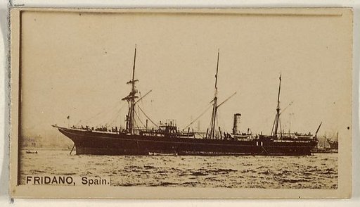 Fridano, Spain, from the Famous Ships series (N50) for Virginia Brights Cigarettes