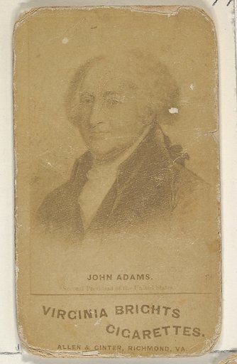 John Adams, from the Presidents of the United States series (N51) for Virginia Brights Cigarettes