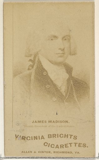 James Madison, from the Presidents of the United States series (N51) for Virginia Brights Cigarettes