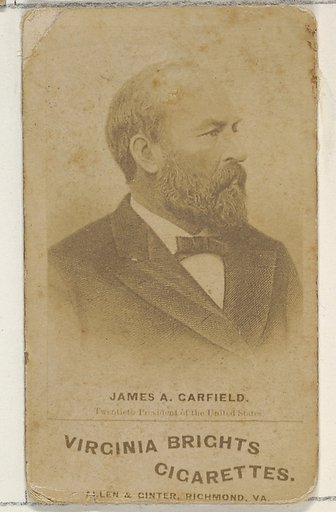 James A. Garfield, from the Presidents of the United States series (N51) for Virginia Brights Cigarettes
