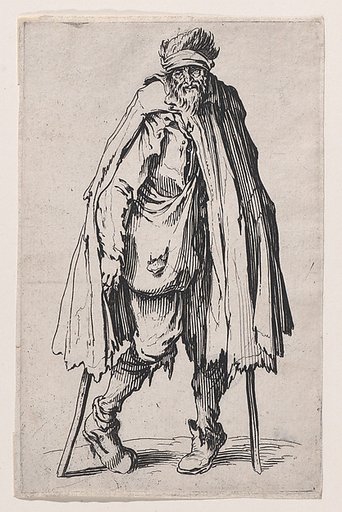 Le Mendiant aux Béquilles et a la Besace (The Beggar with the Crutches and the Pouch), from "Les Gueux suite appelée aussi Les Mendiants, Les Baroni, ou Les Barons" (The Beggars, also called the Barons)