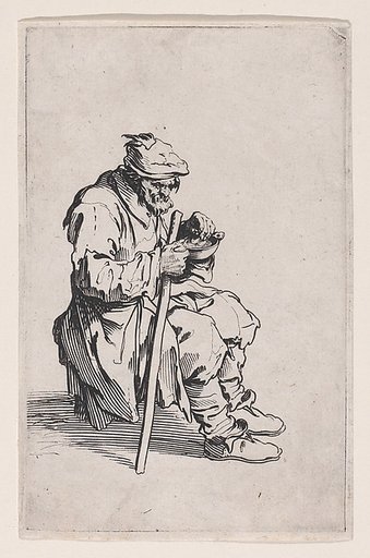 Le Gueux Assis et Mangeant (The Beggar Sitting and Eating), from "Les Gueux suite appelée aussi Les Mendiants, Les Baroni, ou Les Barons" (The Beggars, also called the Barons)