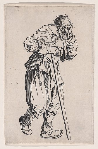 La Gueux Appuye sur son Baton (The Beggar Leaning on his Cane), from "Les Gueux suite appelée aussi Les Mendiants, Les Baroni, ou Les Barons" (The Beggars, also called the Barons)