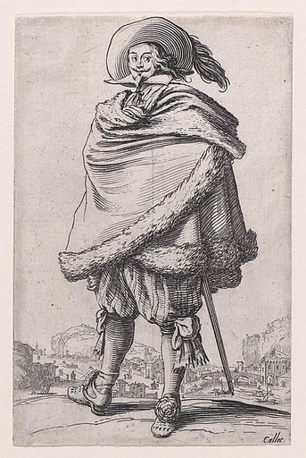 Le Gentilhomme Enroulé dans son Manteau Bordé de Fourrures (The Gentleman Wrapped in a Fur-Lined Mantle), from "La Noblesse" (The Nobility)