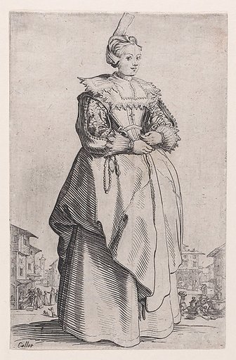 La Dame a la Petite Coiffe Relevée en Arrière (The Lady with the Hairstyle that is Lifted to the Back), from "La Noblesse" (The Nobility)