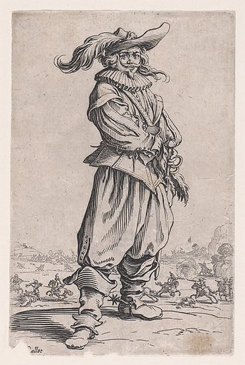 Le Guerrier au Chapeau Orné d'une Grande Plume (The Officer with a Large Feather in His Hat), from "La Noblesse" (The Nobility)