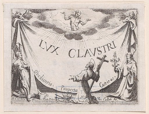 Frontispiece, from "Lux Claustri ou La Lumière du Cloitre" (The Light of the Cloisters)
