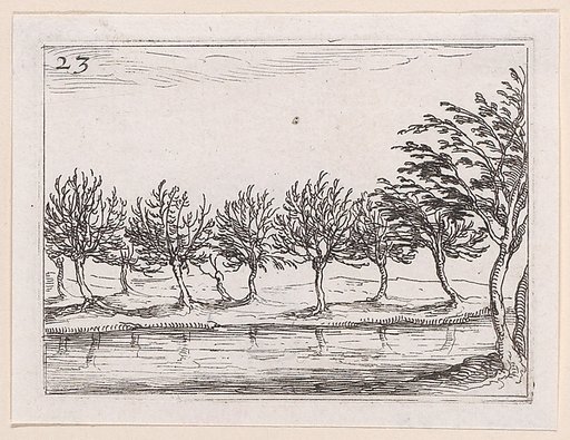 Le Saules au Bord de l'Eau (The Willows at the Waterfront), plate 23 from "Lux Claustri ou La Lumière du Cloitre" (The Light of the Cloisters)
