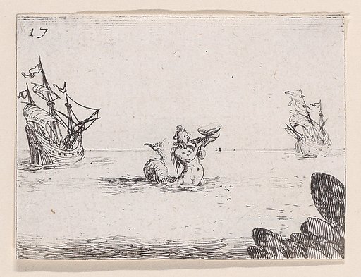 Une Sirène entre Deux Vaisseaux (A Siren between Two Ships), plate 17 from "Lux Claustri ou La Lumière du Cloitre" (The Light of the Cloisters)