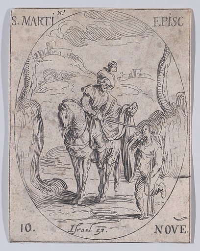 S. Martin, évêque (St. Martin, Bishop), November 10th, from "Les Images De Tous Les Saincts et Saintes de L'Année" (Images of All of the Saints and Religious Events of the Year)