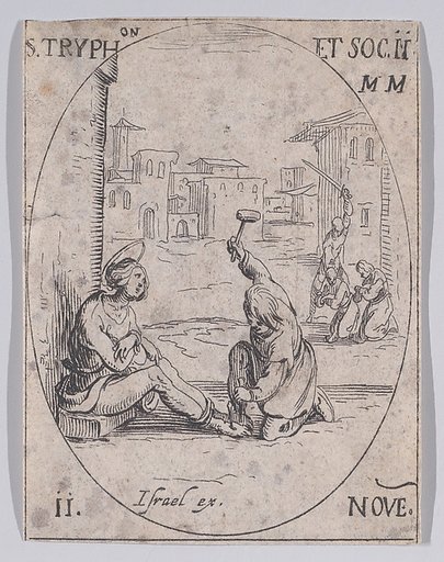 S. Tryphon et Ses Compagnons (St. Tryphon and His Companions), November 11th, from "Les Images De Tous Les Saincts et Saintes de L'Année" (Images of All of the Saints and Religious Events of the Year)