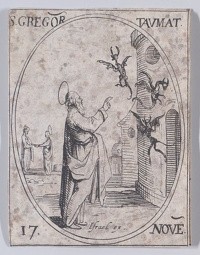 S. Grégoire, taumaturge (St. Gregory, Thaumaturge), November 17th, from "Les Images De Tous Les Saincts et Saintes de L'Année" (Images of All of the Saints and Religious Events of the Year)
