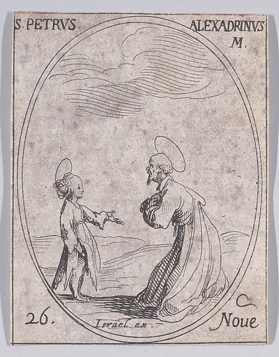 S. Pierre d'Alexandrie (St. Peter of Alexandria), November 26th, from "Les Images De Tous Les Saincts et Saintes de L'Année" (Images of All of the Saints and Religious Events of the Year)