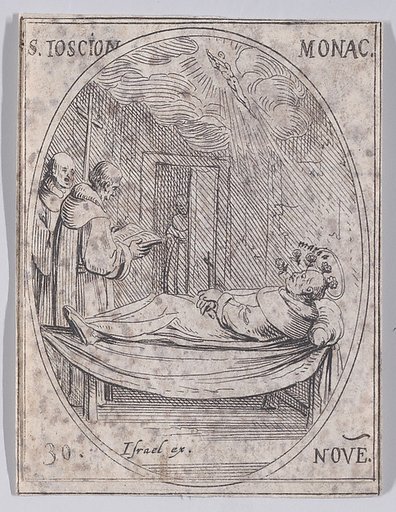S. Joscoin, moine (St. Joscius, Monk), November 30th, from "Les Images De Tous Les Saincts et Saintes de L'Année" (Images of All of the Saints and Religious Events of the Year)