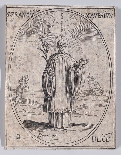 S. Francois Xavier (St. Francis Xavier), December 2nd, from "Les Images De Tous Les Saincts et Saintes de L'Année" (Images of All of the Saints and Religious Events of the Year)