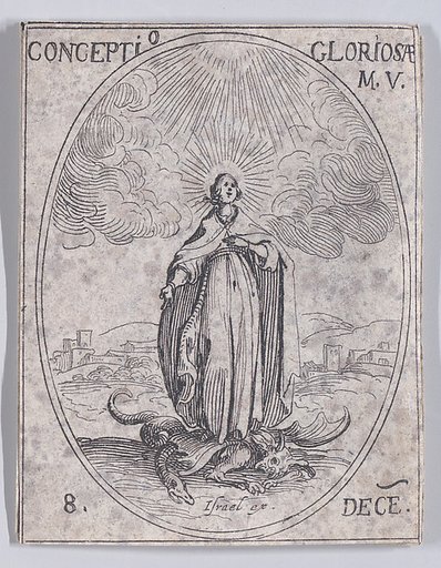 La Conception Glorieuse de la Se. Vierge (The Immaculate Conception), December 8th, from "Les Images De Tous Les Saincts et Saintes de L'Année" (Images of All of the Saints and Religious Events of the Year)