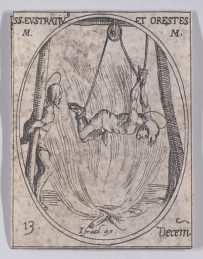 S. Eustrate et S. Oreste (St. Eustratius and St. Orestes), December 13th, from "Les Images De Tous Les Saincts et Saintes de L'Année" (Images of All of the Saints and Religious Events of the Year)