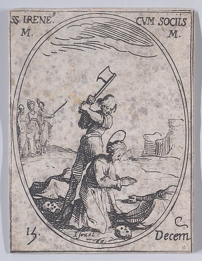 S. Irénée et Ses Compagnons (St. Irenaeus and His Companions), December 15th, from "Les Images De Tous Les Saincts et Saintes de L'Année" (Images of All of the Saints and Religious Events of the Year)