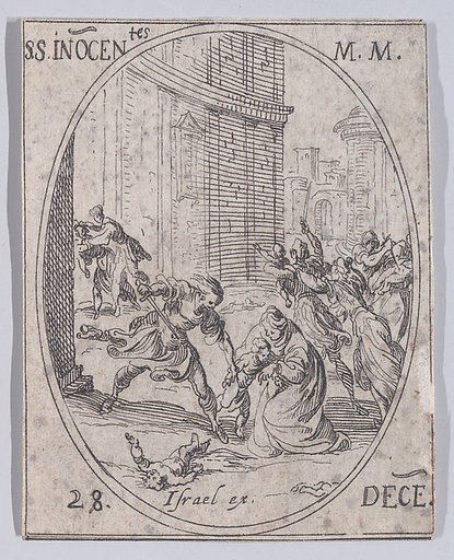 La Fête des Saints Innocentes (Feast of the Holy Innocents), December 28th, from "Les Images De Tous Les Saincts et Saintes de L'Année" (Images of All of the Saints and Religious Events of the Year)