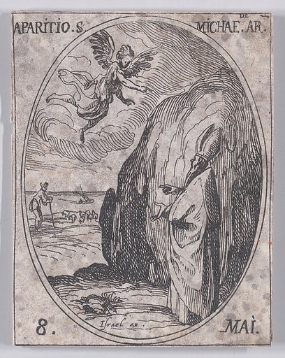 L'Apparition de S. Michel, archange (The Apparition of St. Michael, Archangel), May 8th, from "Les Images De Tous Les Saincts et Saintes de L'Année" (Images of All of the Saints and Religious Events of the Year)