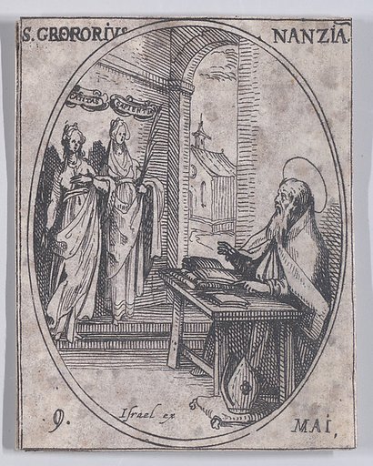S. Grégoire de Naziance (St. Gregory of Naziance), May 9th, from "Les Images De Tous Les Saincts et Saintes de L'Année" (Images of All of the Saints and Religious Events of the Year)
